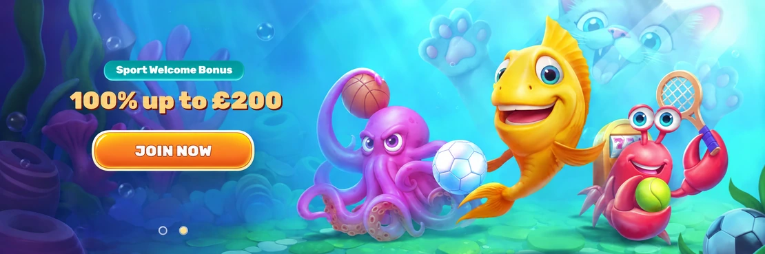 Sportsbook welcome offer of 100% up to £200 at Spinfin